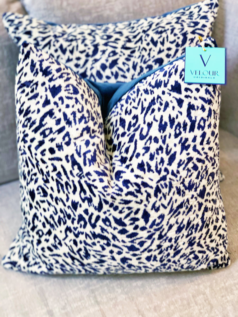 Navy animal best sale print pillow