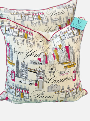 Paris NY London Pillows