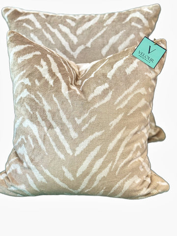 Bisque Nimba Velvet Pillows