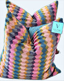 Purple Teal Chevron Pillows