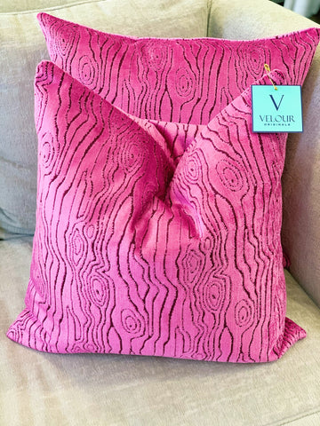 Fuchsia Rivers Velvet Pillows