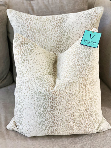 Snow Chenille Leopard Velvet Pillows
