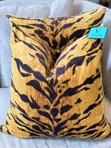 Javan Tiger Velvet Pillows