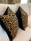 Serengeti Leopard Velvet Pillow Set 22'x22"