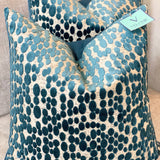 Hamilton Finch Aegean Navy Blue Velvet Pillows