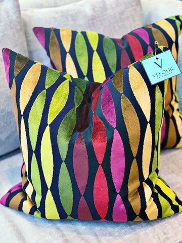 Funky Geometric Velvet Pillows