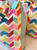 Colorful Zigzag Cut Velvet Pillows