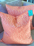 Tanzia Coral Animal Print Velvet Pillows