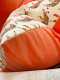 Coral Tiger Velvet Pillows