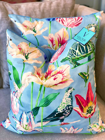 Enchanted Garden Floral Velvet Pillows