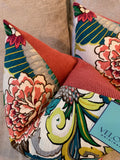 Floral Lushan Garden linen pillows