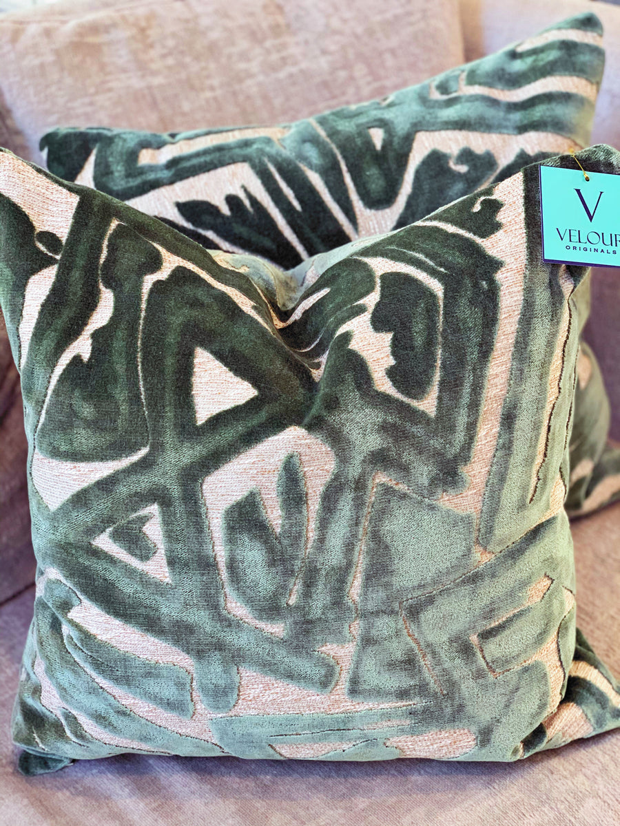 Green ACDC Cut Velvet Pillows – Velour Originals