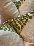 Hamilton Finch Peridot Olive Green Velvet Pillows