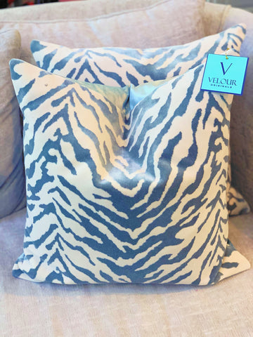 Liam Quarry Zebra Velvet Pillows