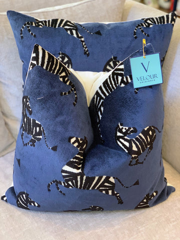 Farlowe  Saphire Zebra Pillows