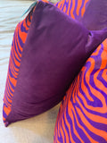 Clemson Orange and Purple Tiger Stripes Velvet