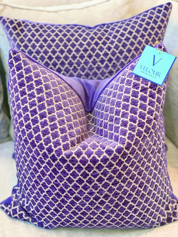Purple Spade Velvet Pillows