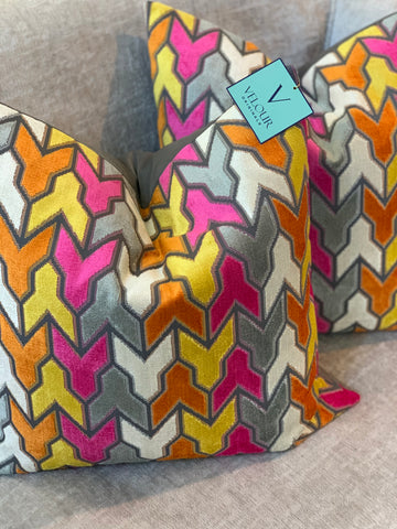Pink LV velvet pillows – Velour Originals