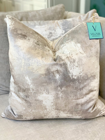 Silver shimmer Velvet Pillows