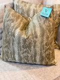 Snake Pattern with Velvet Back Pillows