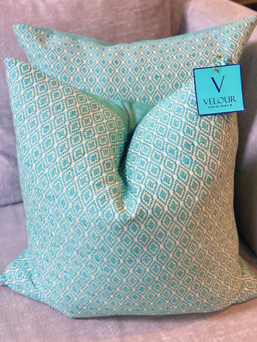 Turquoise Linen Pillows