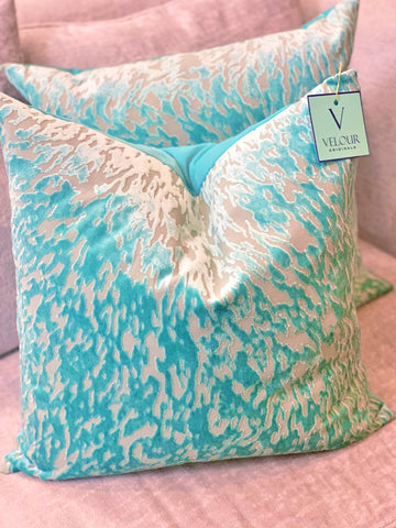Turquoise Seas Velvet Pillows