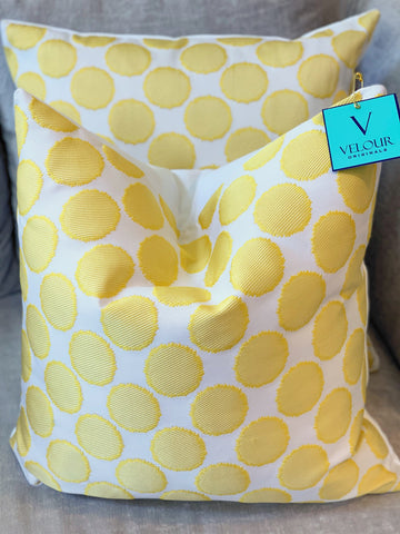 Big Yellow Dot Velvet Pillows